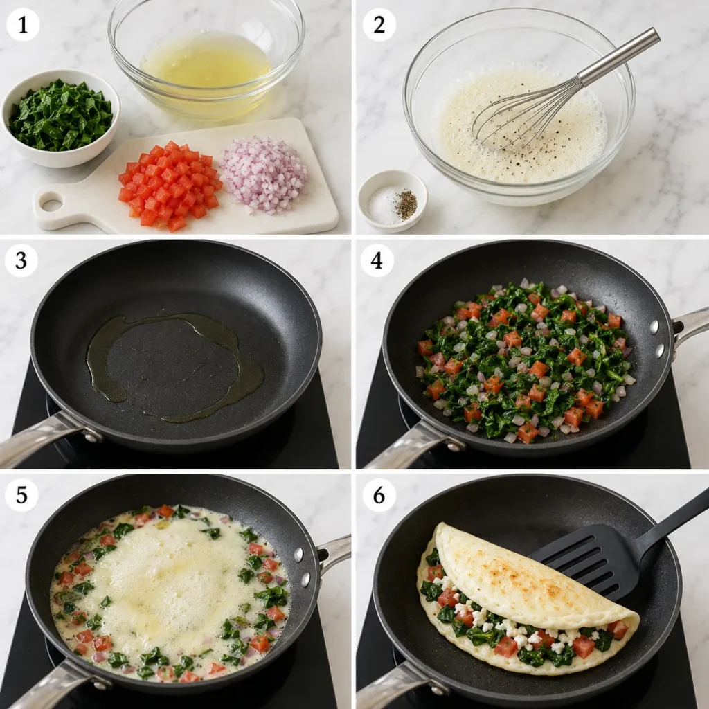 Fluffy Egg White Omelette Recipe for Light Protein Breakfast 2 step 108