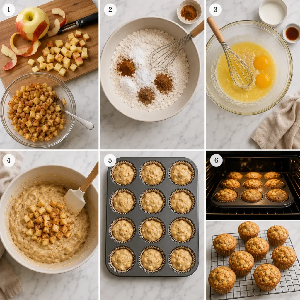 Soft Apple Muffin Recipe for Sweet Spiced Baking 2 step 109