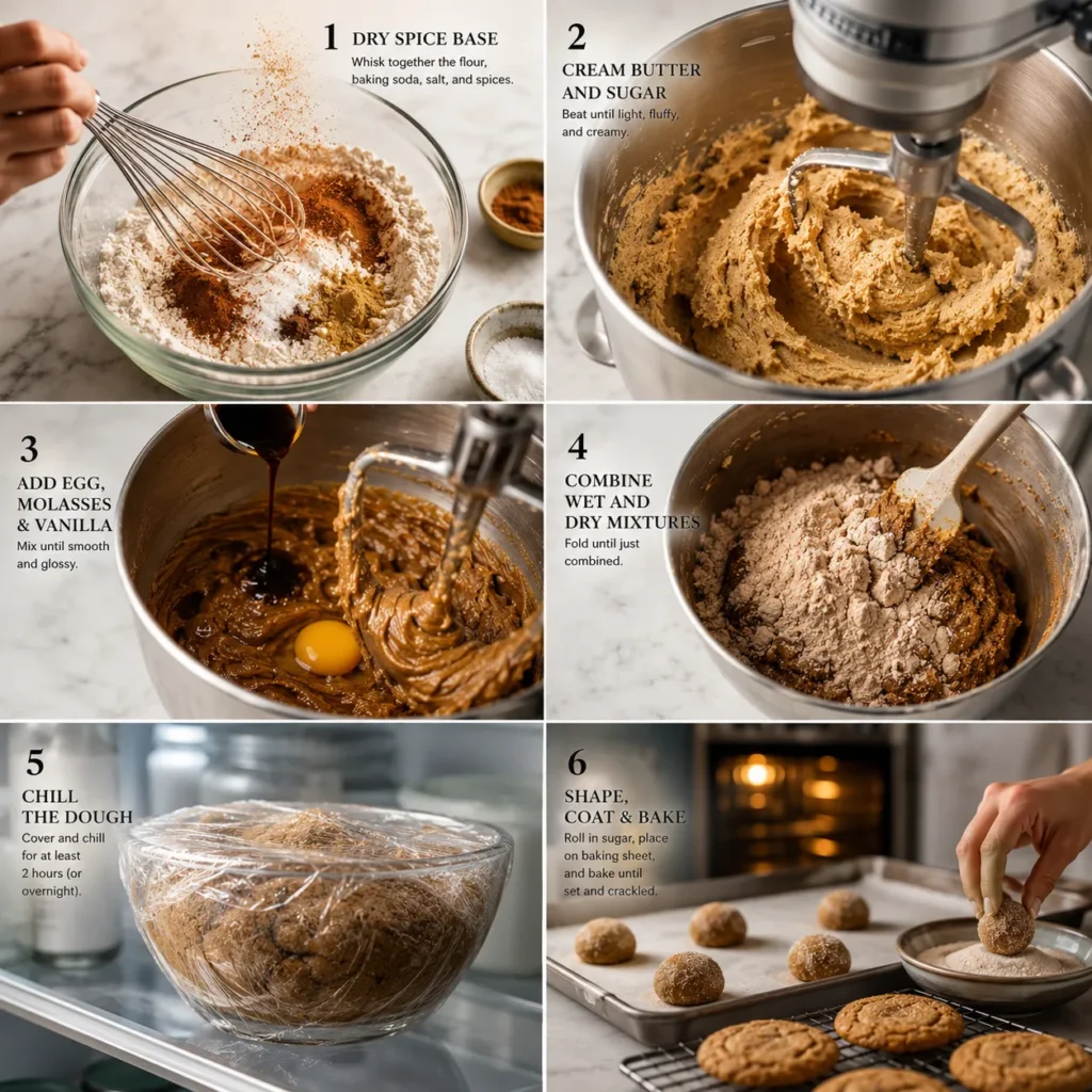 Chewy Molasses Cookie Recipe for Deep Spiced Baking 2 step 112