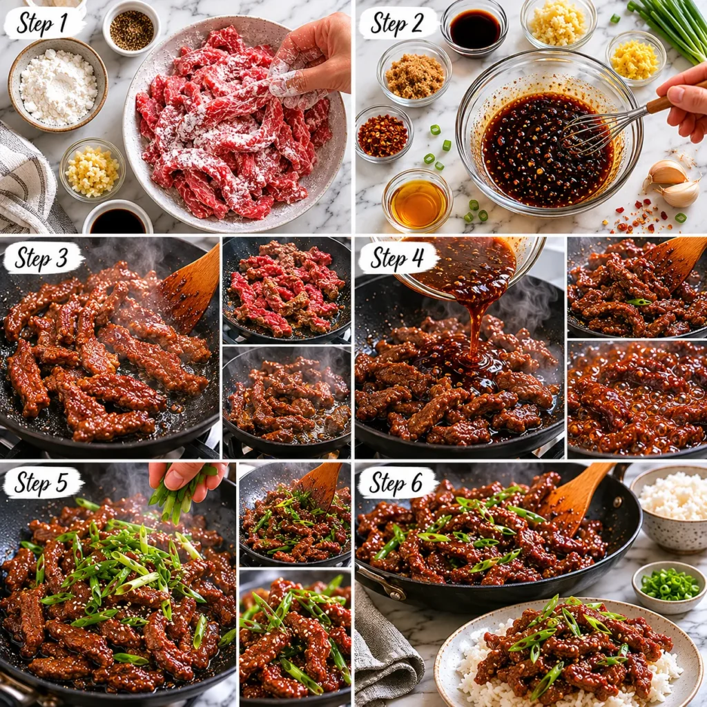Savory Mongolian Beef Recipe for Sweet Savory Stir Fry 2 step 115