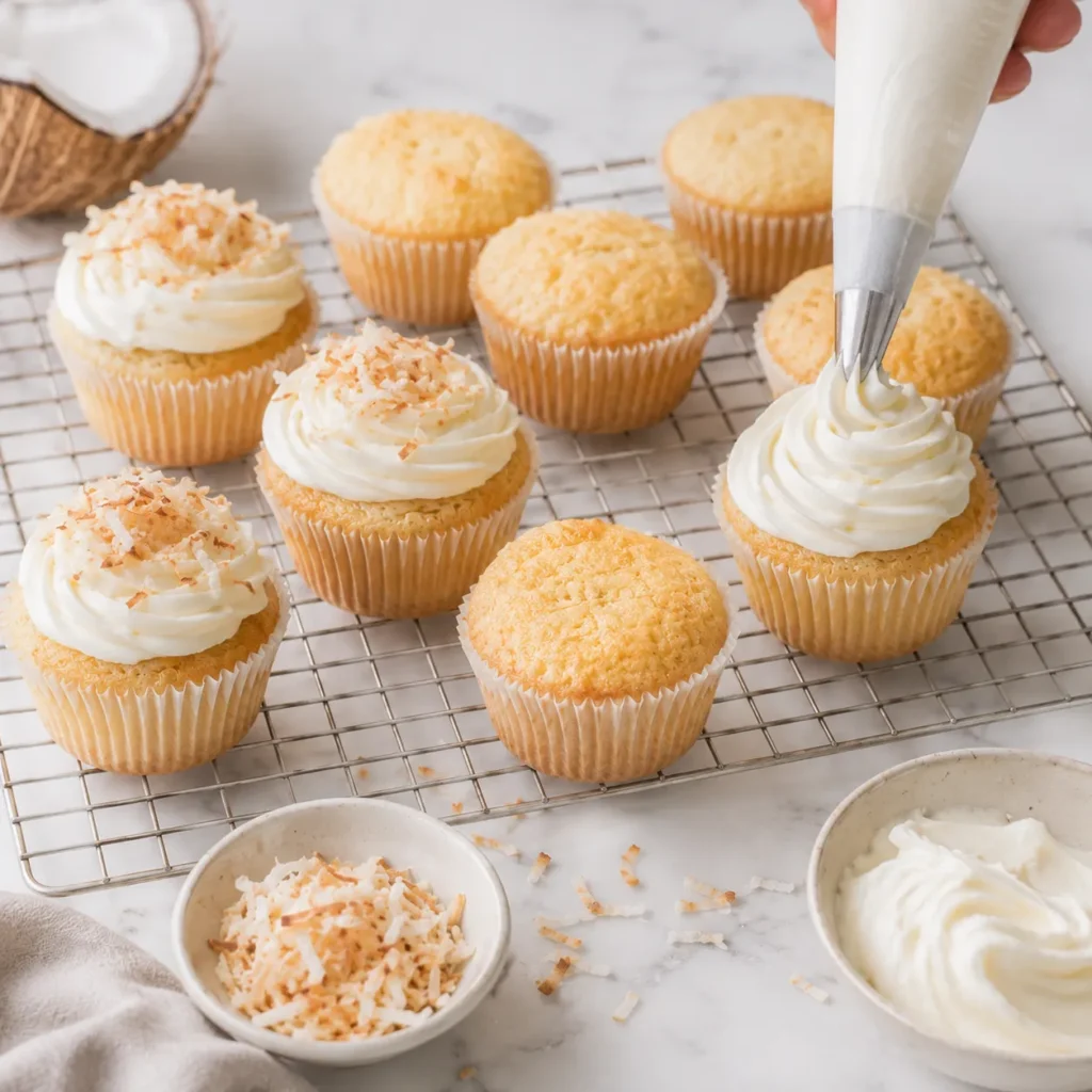 Soft Coconut Cupcake Recipe for Tropical Sweet Treats 2 step 82