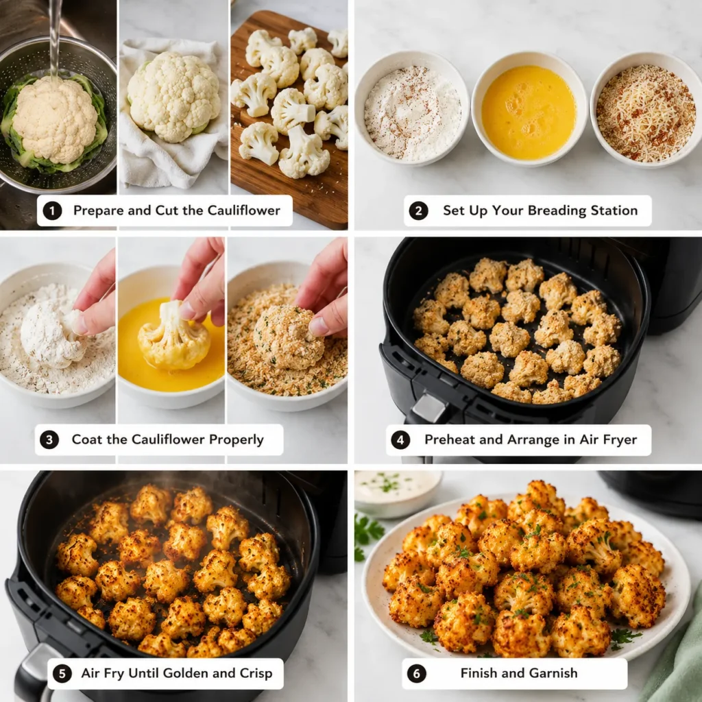 Crispy Air Fryer Cauliflower Recipe for Light Roasted Bites 2 step 94