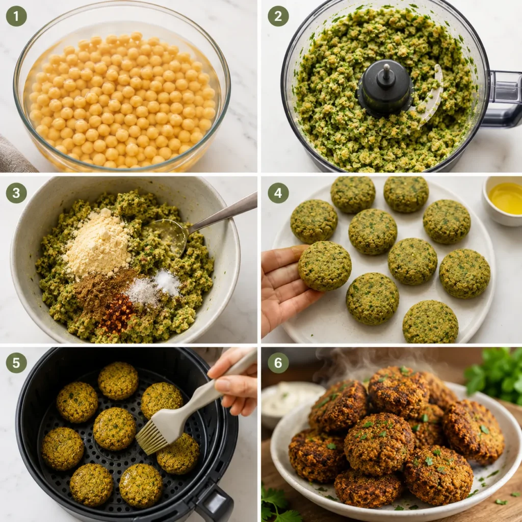 Crispy Air Fryer Falafel Recipe for Golden Plant Based Bites 2 step6 16