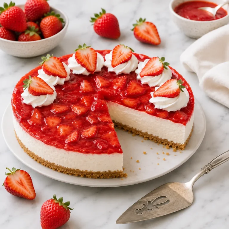 No Bake Strawberry Cheesecake Recipe