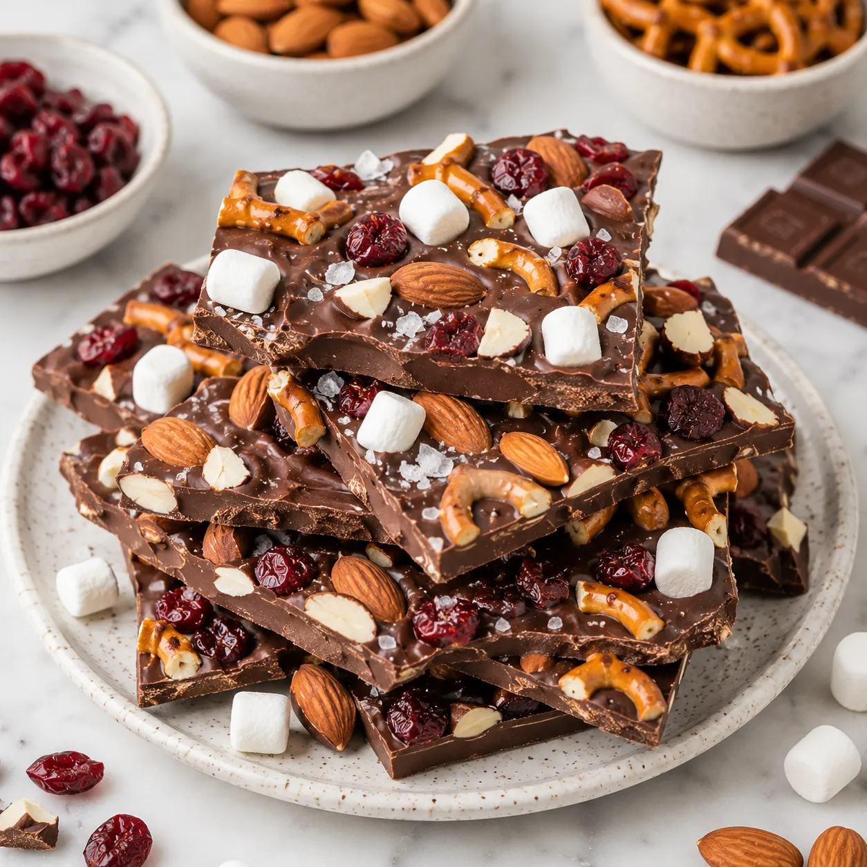 Easy No Bake Chocolate Bark Recipe for Sweet Crunchy Treats
