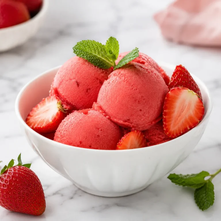 Refreshing Strawberry Sorbet Recipe for Light Frozen Dessert 1 Refreshing Strawberry Sorbet Recipe for Light Frozen Dessert