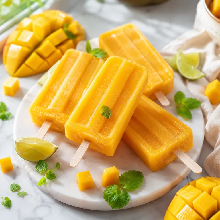 Sweet Mango Popsicle Recipe for Tropical Frozen Dessert 6 Mango Popsicle Recipe