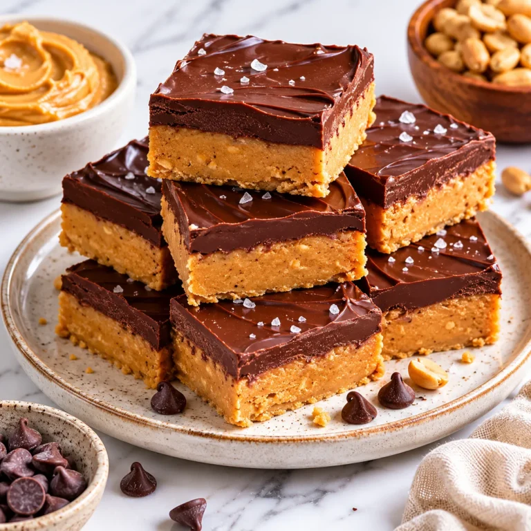 No Bake Peanut Butter Bars Recipe
