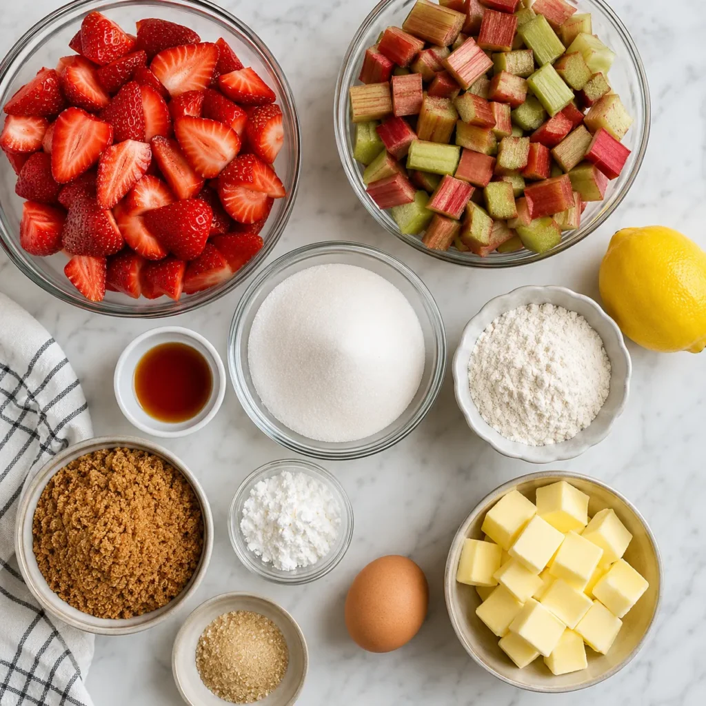 Juicy Strawberry Rhubarb Pie Recipe for Sweet Tart Dessert 1 ingredients 40