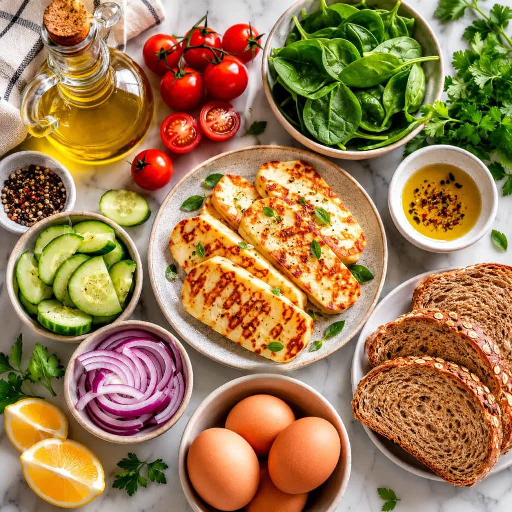 Savory Halloumi Breakfast Recipe for Mediterranean Morning Flavor 1 ingredients 60