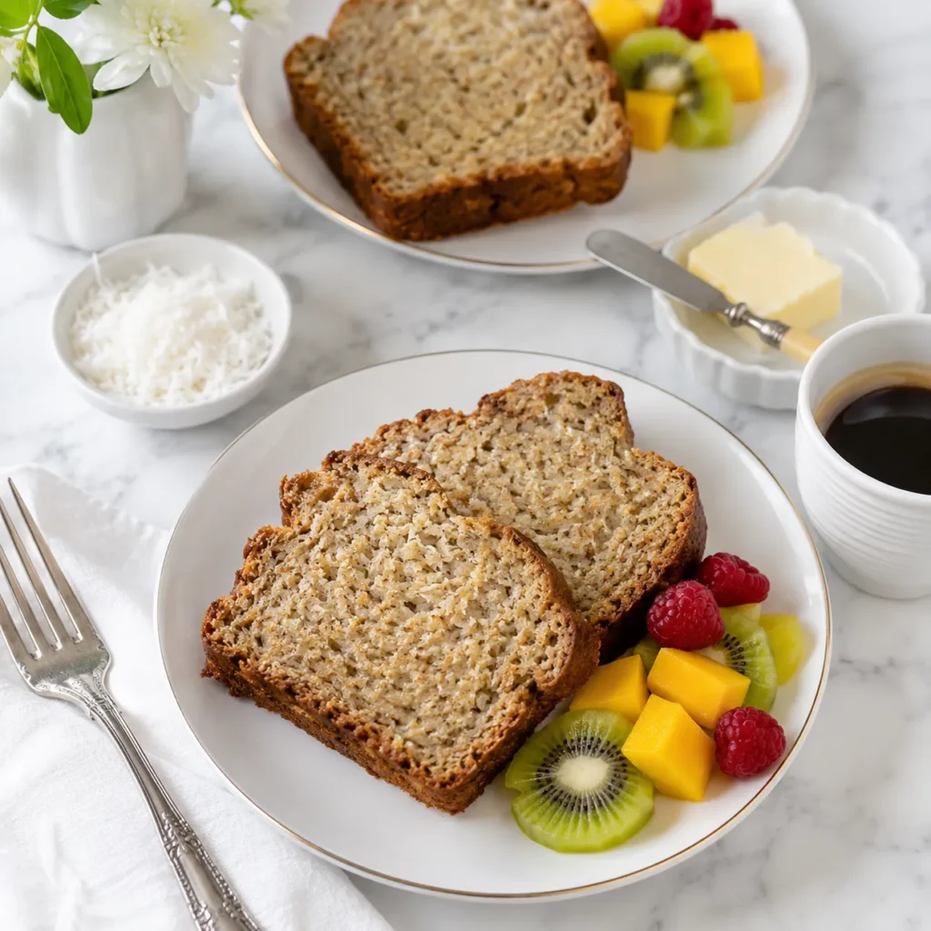 Soft Coconut Banana Bread Recipe for Tropical Homemade Treats 3 serving 3