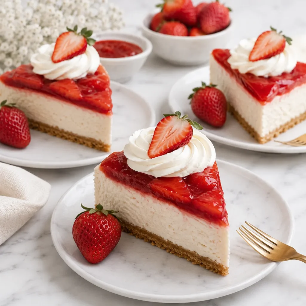 Creamy No Bake Strawberry Cheesecake Recipe for Smooth Berry Dessert 3 servings 13