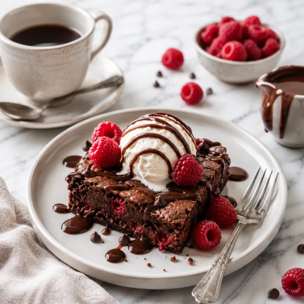 Fudgy Raspberry Brownie Recipe for Rich Berry Chocolate Flavor 3 servings 16