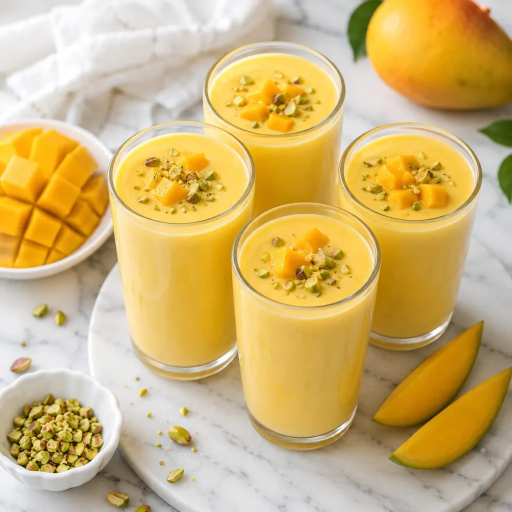Creamy Mango Lassi Recipe for Refreshing Yogurt Drink 3 servings 21