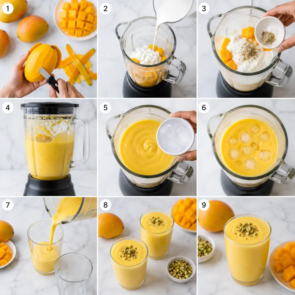 Creamy Mango Lassi Recipe for Refreshing Yogurt Drink 2 step 14