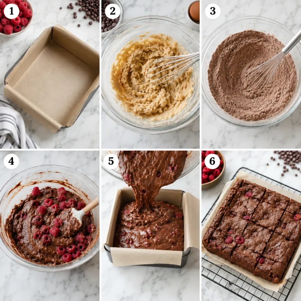 Fudgy Raspberry Brownie Recipe for Rich Berry Chocolate Flavor 2 step6 4