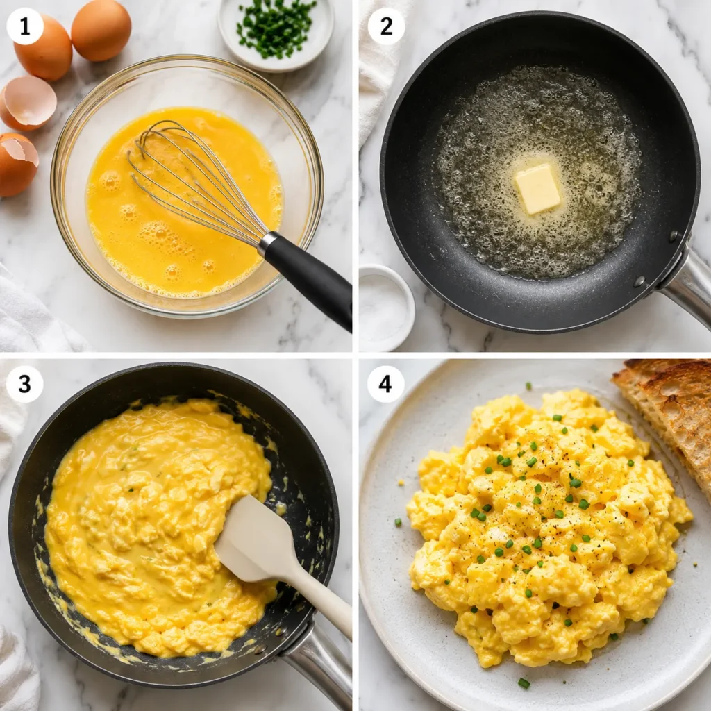 Fluffy Scrambled Eggs Recipe for Easy Breakfast Mornings 2 steps 13