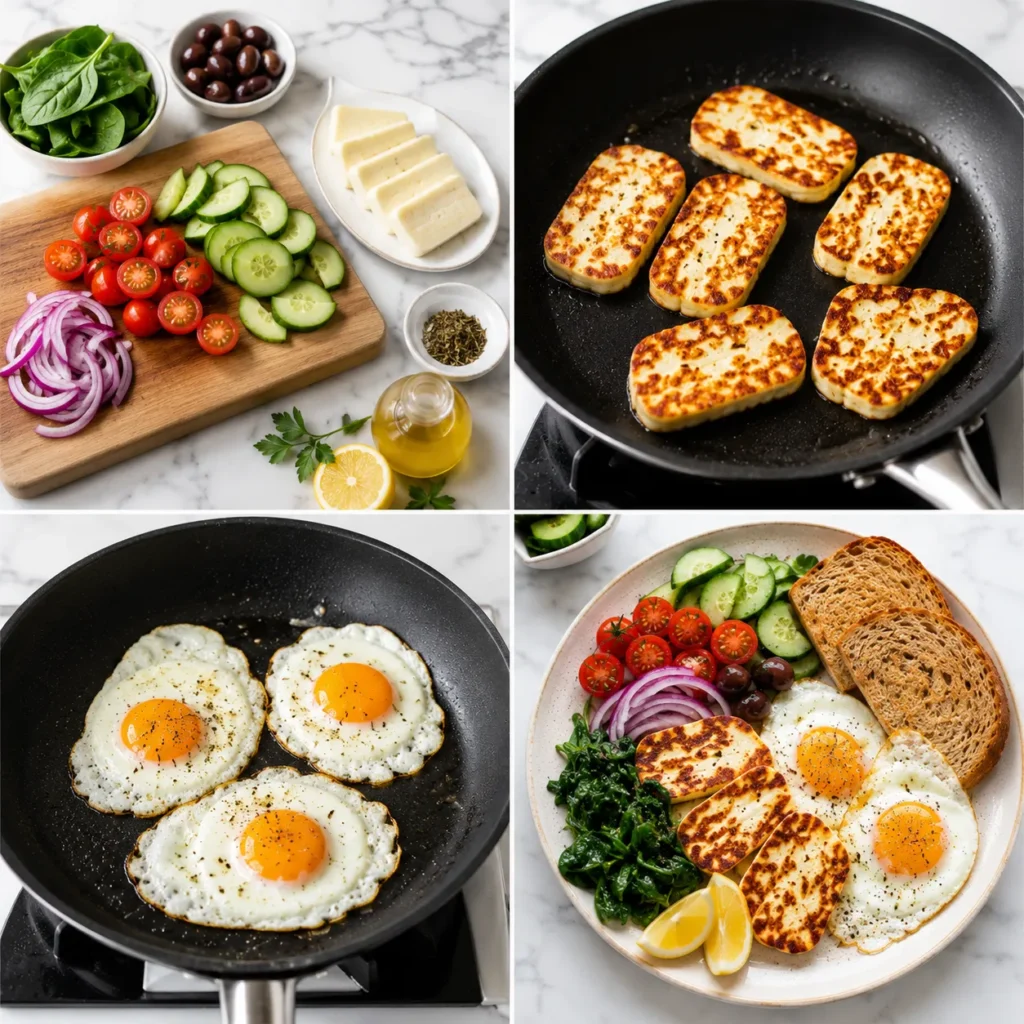 Savory Halloumi Breakfast Recipe for Mediterranean Morning Flavor 2 steps 15
