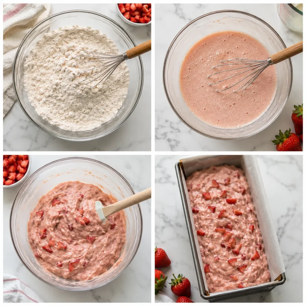 Soft Strawberry Bread Recipe for Fresh Berry Flavor 2 steps 17